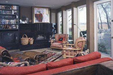 Example of an eclectic family room design in Minneapolis