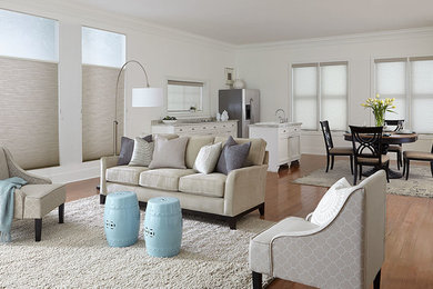 Example of a transitional family room design in Orange County