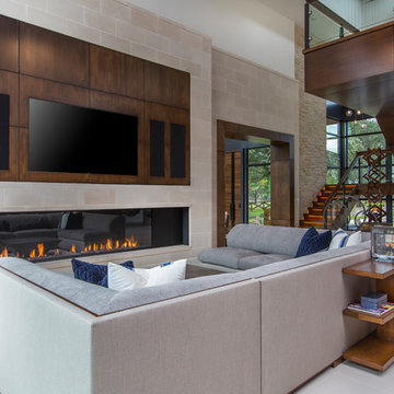Family Room in Contemporary Home for Entertaining