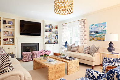 Inspiration for a transitional family room remodel in Richmond