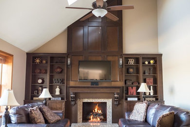 Inspiration for a timeless family room remodel in Indianapolis