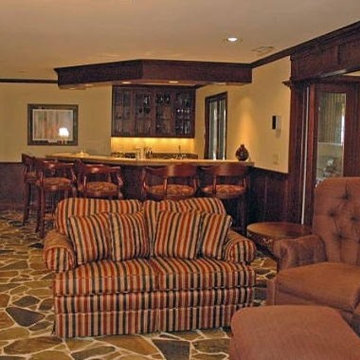 Family room turned into an Old English Pub.