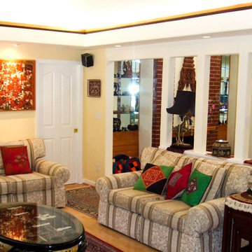Family room view to entry