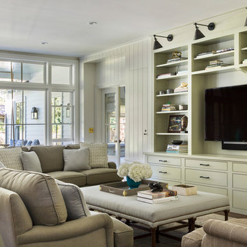 Family Room with Built-In Entertainment Center