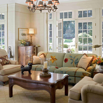 Family Room with French Doors