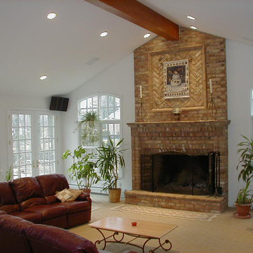 Family Room with grand fireplace