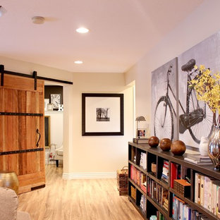 Farmhouse Sliding Barn Door in Family Room
