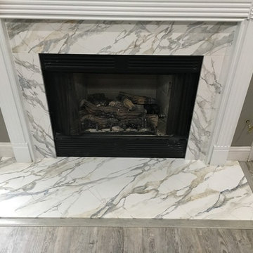 Faux Marble Fireplace Mantle