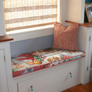 Fearless Color Family Room: Custom Window Seat