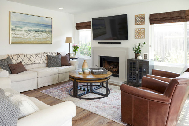 Beach Style Family Room by MP James Design