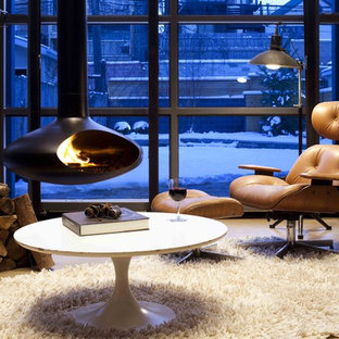 Fire Orb Hanging Steel Fireplace