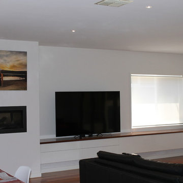 FIreplace & Wall Unit & BBQ Area
