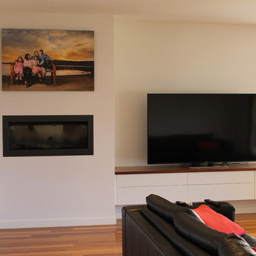 FIreplace & Wall Unit & BBQ Area