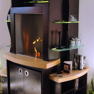 Fireplace/Liquor Bar/ Display Storage