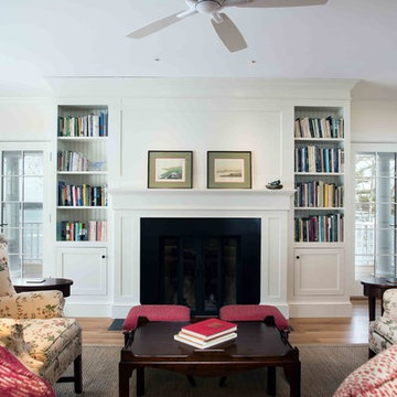 Fireplace Mantel and Bookcases