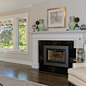 Fireplace, Mantel, and Columns