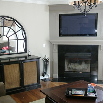 Fireplace Surround and AV Equipment Credenza