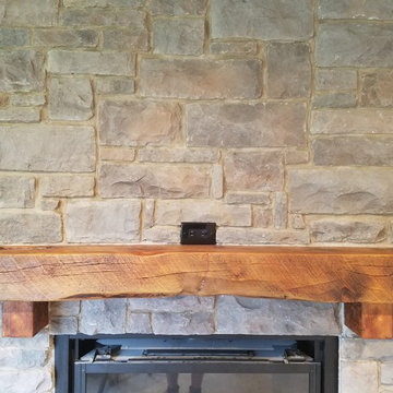 Fireplace veneer and hearth