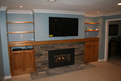 fireplace with built-ins