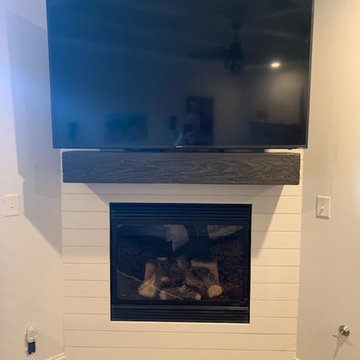 Fireplace with Faux Beam