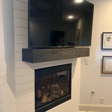 Fireplace with Faux Beam
