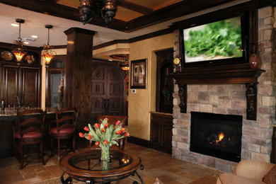 Inspiration for a timeless family room remodel in Houston
