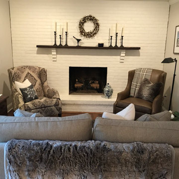 Flanked Fireplace