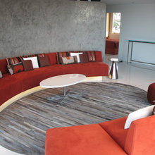 Built-in Circular seating for living room