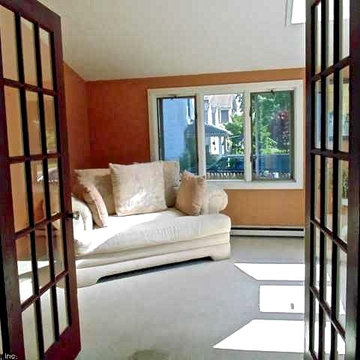 French doors into family room