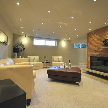 Fully Finished Basement Family Room in Totally Renovated 2-Story in Edmonton