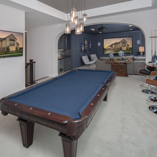 75 Beautiful Game Room With Blue Walls Pictures Ideas September 2021 Houzz