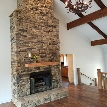 Gibson's Lake House Stone Fireplace