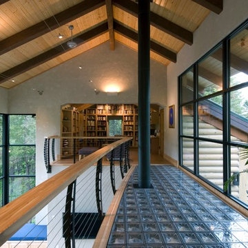 Glass Bridge with Vaulted Ceilings