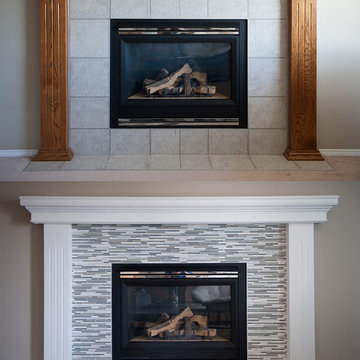 Glass Mosaic Fireplace Surround