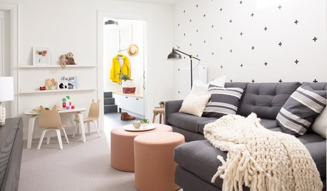A Fresh, Fun Family Room With a Special Space for the Kids
