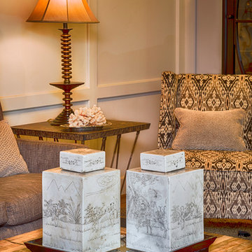 Gorgeous Tea Jar Accents in Family Room