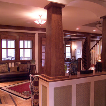 Gould Family Room with Craftsman room divider