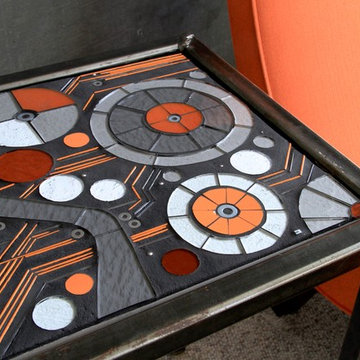 Graphic glass mosaic tabletop concept: Transform