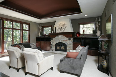 Elegant family room photo in Other