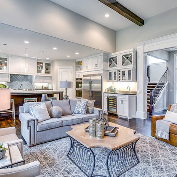 Great Room + Kitchen + Foyer - The Aerius - Two Story Modern American Craftsman