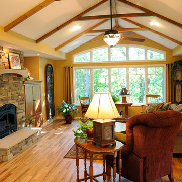 Great Room with Decorative Beams
