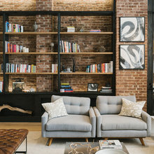 Shelves with brick