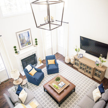 Grey & Navy Living Room