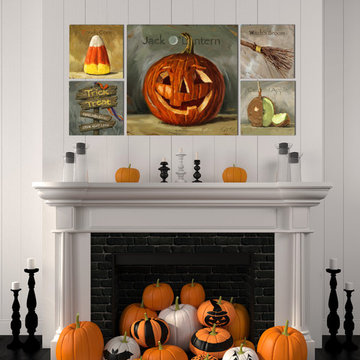 Halloween Pumpkin Fireplace