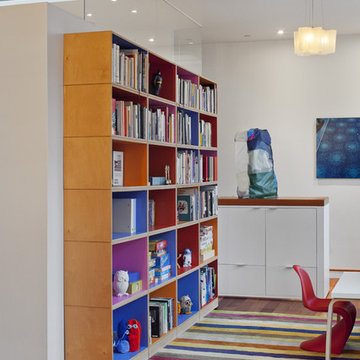 Harlem Residence Living Area with Kitchen Boxes