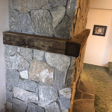 Hayden Lake cabin Brick Fireplace Retrofit
