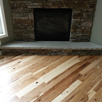 Hickory Flooring in Family Room