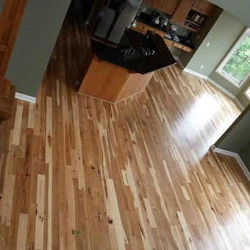 Hickory Flooring in Open Concept