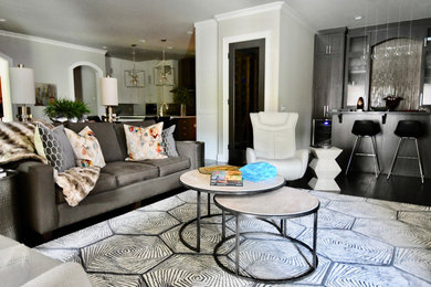 Inspiration for a transitional family room remodel in Phoenix