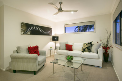 Family room - modern family room idea in Brisbane